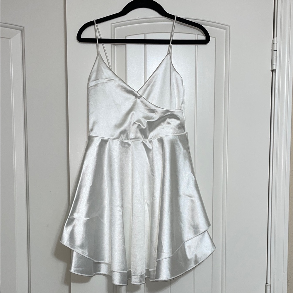 SHEIN White Satin Dress